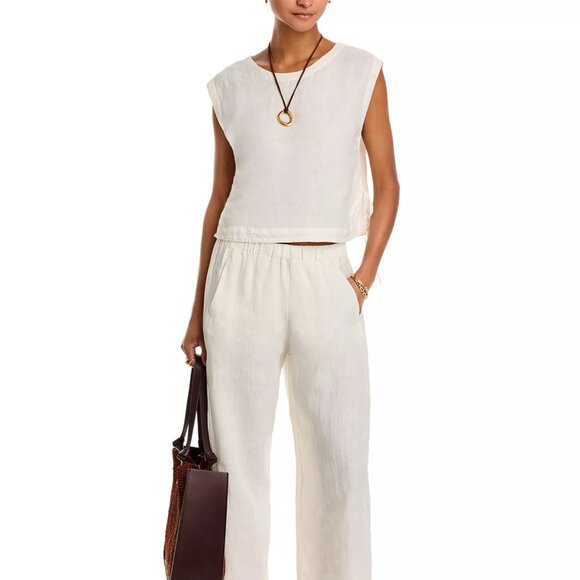 198$ Velvet by Graham & Spencer Tavia Side Tie Top Sleeveless Size XL White - Picture 3 of 5